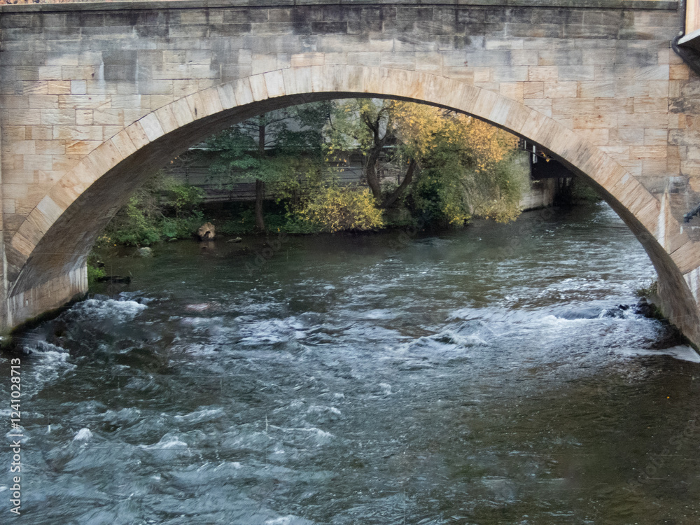 Fototapeta premium Lovely old arch bridge in Europe