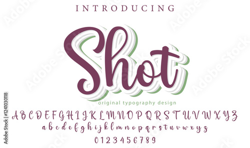 Shot Font Stylish brush painted an uppercase vector letters, alphabet, typeface