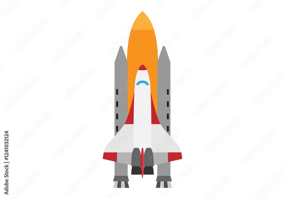 Nave espacial o cohete con propulsores Nave espacial o cohete con propulsores