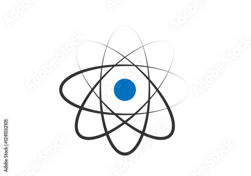 Icono de átomos con núcleo y electrones