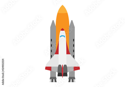 Nave espacial o cohete con propulsores 
