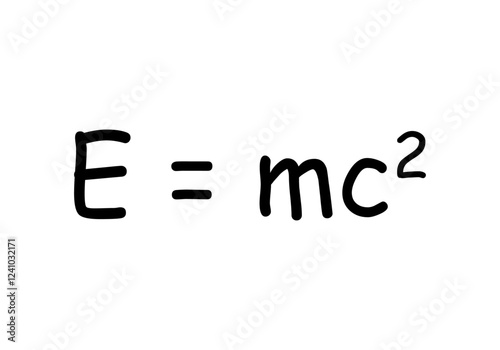 Cuadro en lienzo Fórmula negra de e=mc al cuadrado