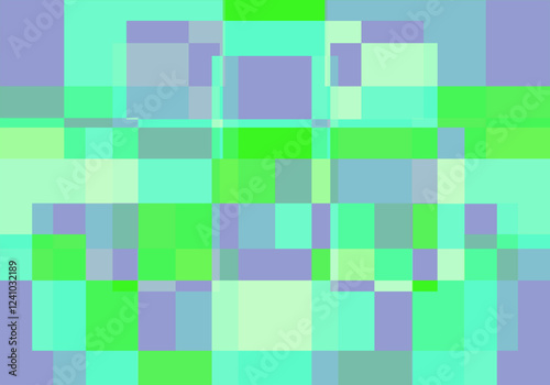 Fondo abstracto y geométrico verde, morado y azul