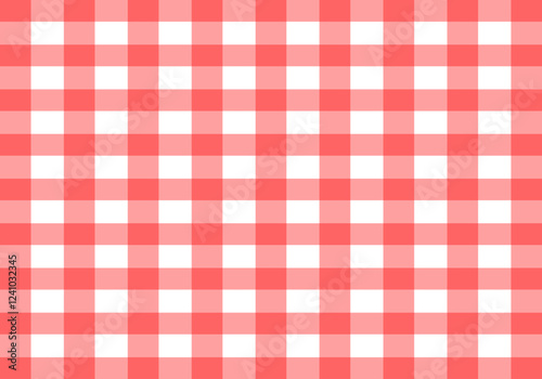 Fondo de mantel rojo y blanco en cuadrícula