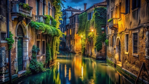 Explore Venice's secret canals through haunting, atmospheric urban exploration photography. photo