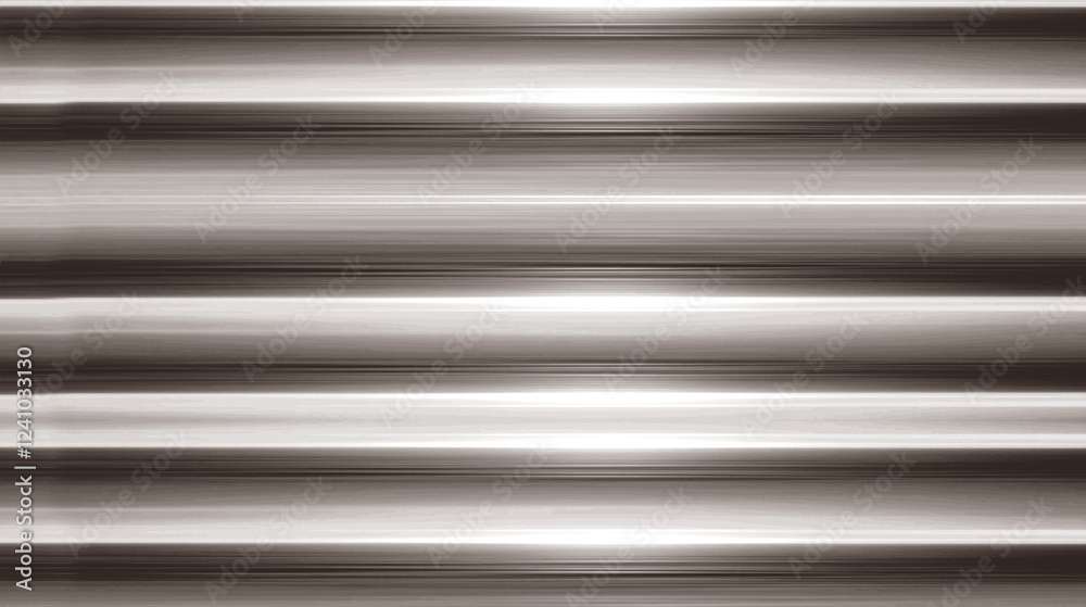 Obraz premium The background is in a horizontal stripe with a metallic sheen of gray color