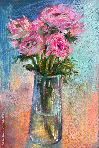 Traditional medium pastel painting, can be printed and framed or used for other decoration.