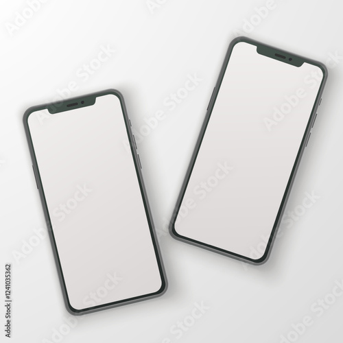 Smartphone mockup presentation scene