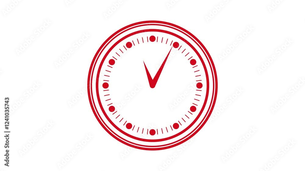 Circle analog counting down animated clock isolated, Simple clock animation Circle analog counting down animated clock isolated, Simple clock animation