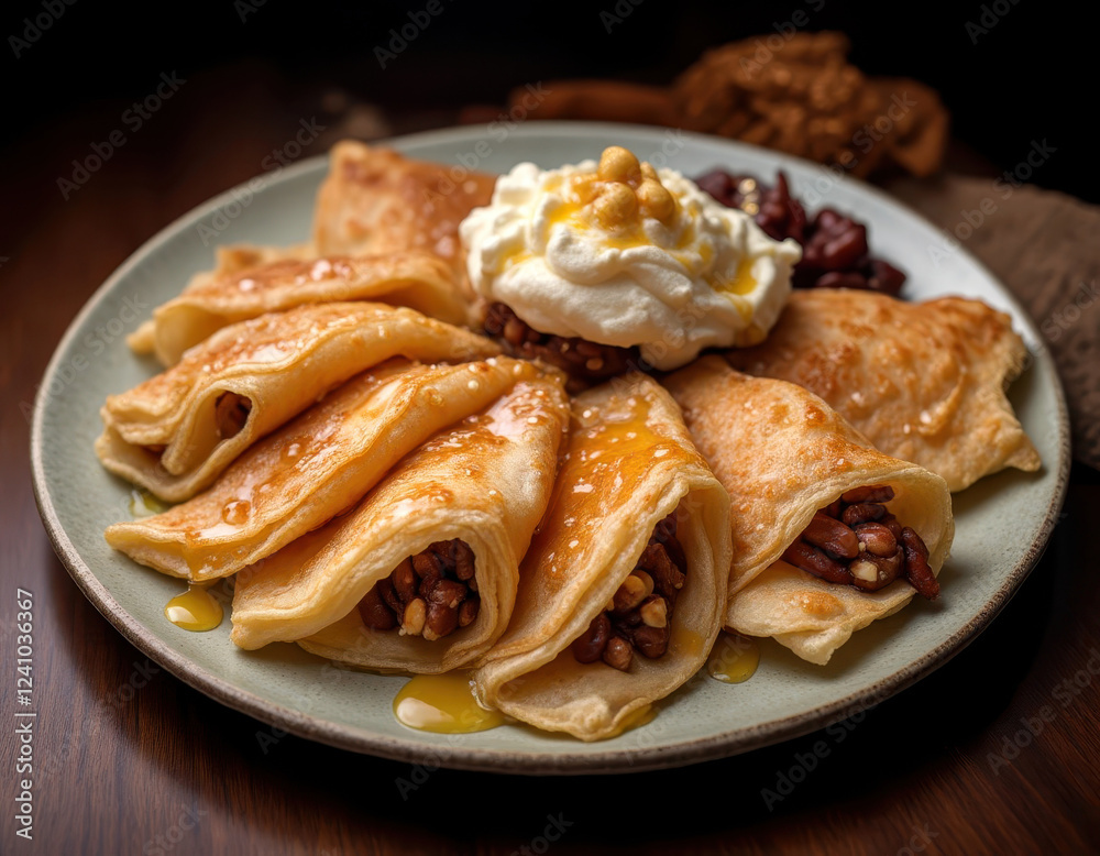 Eid sweets with honey and nuts - perfect for celebrations and festive gatherings Eid sweets with honey and nuts - perfect for celebrations and festive gatherings