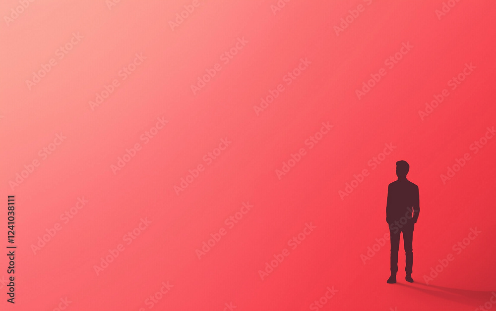 Silhouette of a Man on Red Gradient Background
Silhouette of a Man on Red Gradient Background