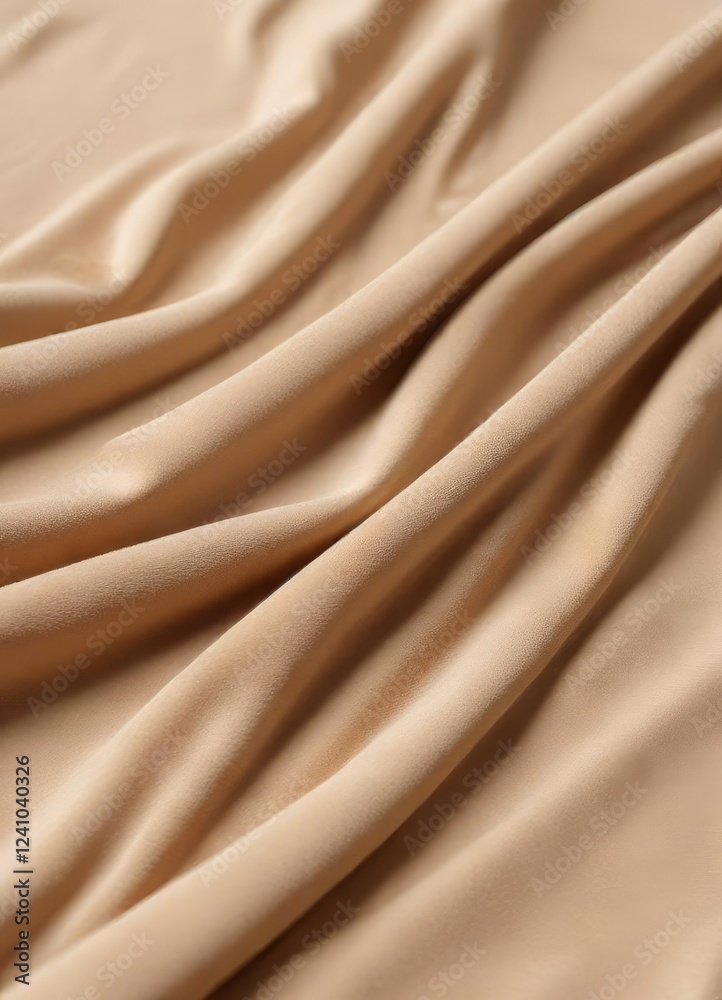 Obraz premium Warm beige color with a soft, velvety pile similar to plush velvet, soft pile, beige felt, velvet-like