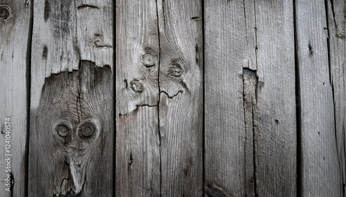 texture of grey dwindled plywood with cracks streaks and stains from damp and bad weather