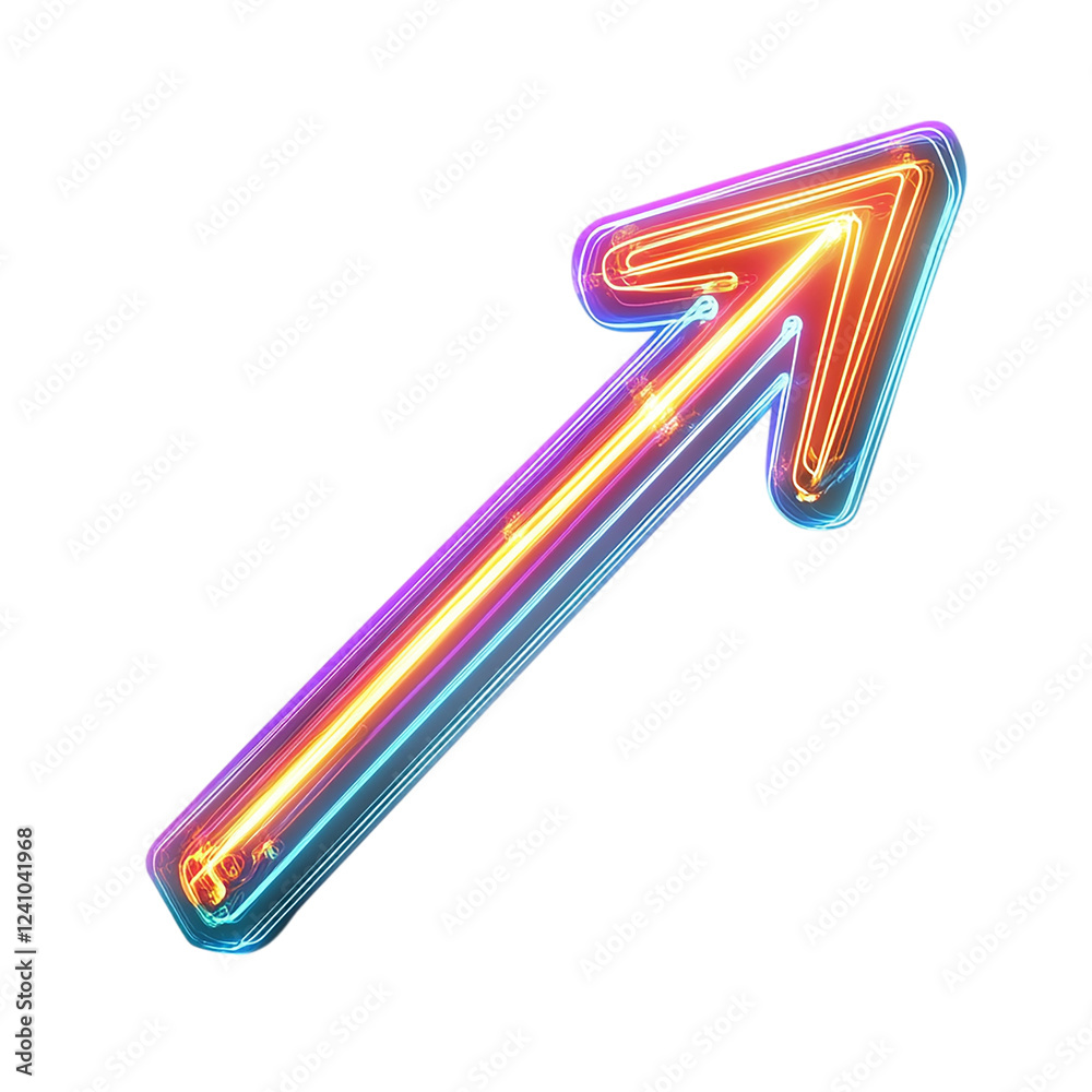 Vibrant Neon Arrow Upward Direction Growth Success Progress Indicator Modern Design Digital Art Graphic Element Bright Colorful Illustration Abstract Vibrant Neon Arrow Upward Direction Growth Success Progress Indicator Modern Design Digital Art Graphic Element Bright Colorful Illustration Abstract
