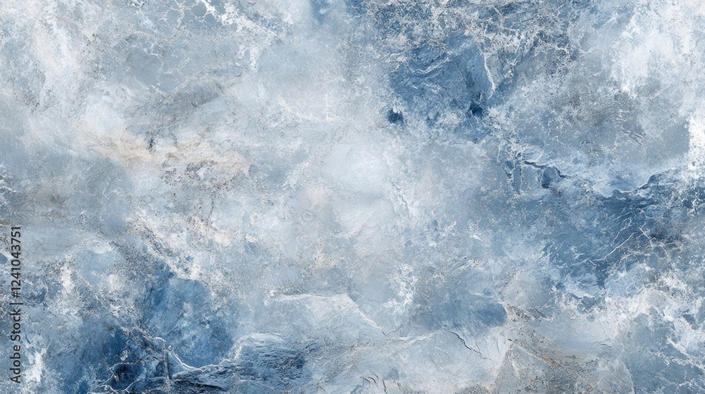 Obraz premium Natural river stone background with smooth water texture in shades of blue and white