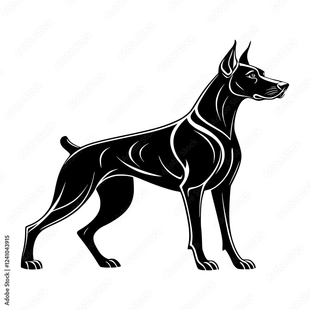 Fototapeta premium black and white dog