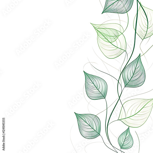 flowers and leaves in pictures illustrator2D