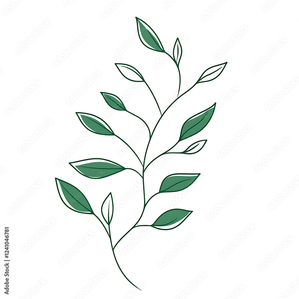 flowers and leaves in pictures illustrator2D flowers and leaves in pictures illustrator2D