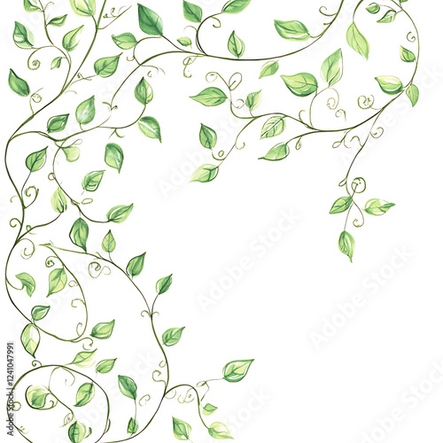Wallpaper Mural flowers and leaves in pictures illustrator2D Torontodigital.ca