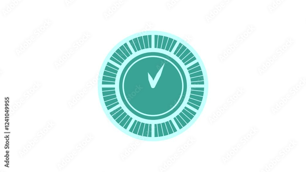 counting down animated clock isolated, cyan Simple clock animation counting down animated clock isolated, cyan Simple clock animation