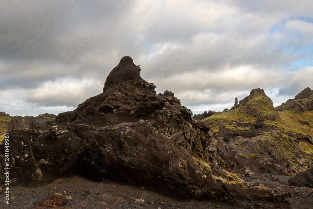 Detail of volcanic rocks, Katla Geopark, Iceland Detail of volcanic rocks, Katla Geopark, Iceland