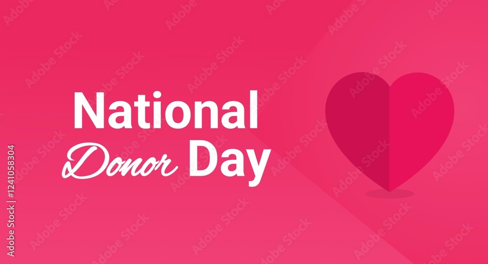 National Donor Day web banner design illustration National Donor Day web banner design illustration