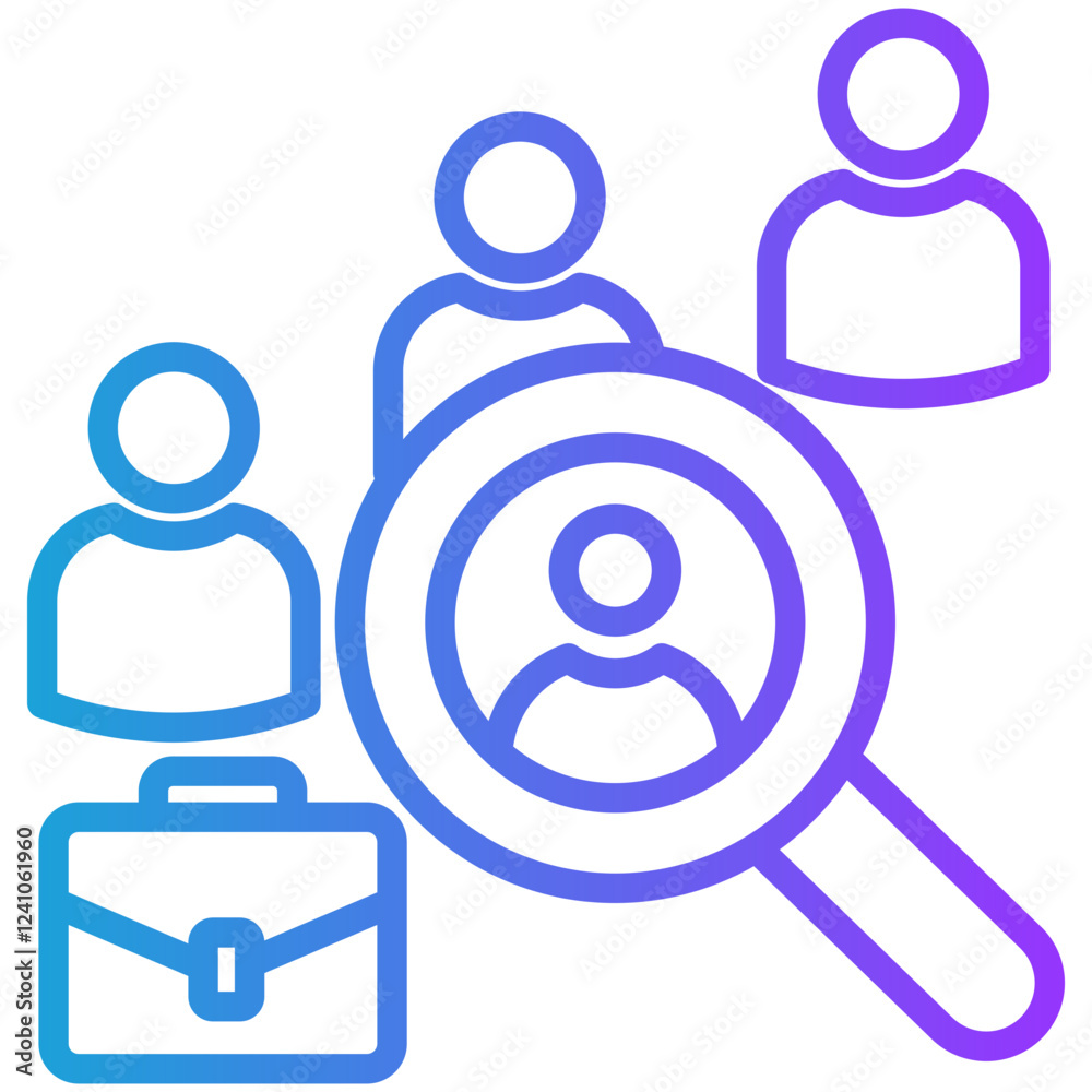 Candidate Screening line gradient icon Candidate Screening line gradient icon
