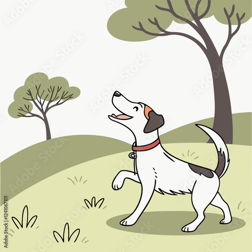 Cute dogs vector cartoon or puppy characters pose pet animals