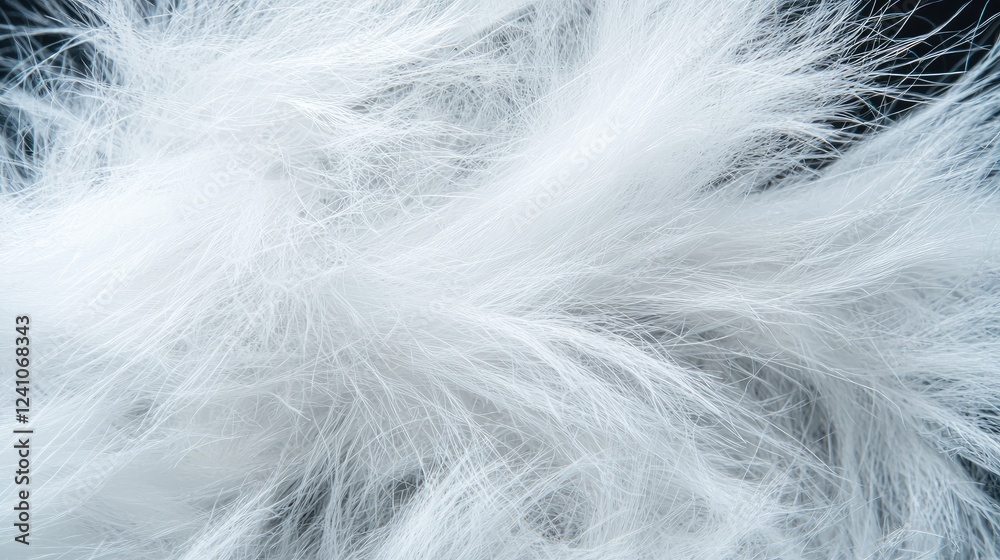 White fur texture background, close-up shot White fur texture background, close-up shot