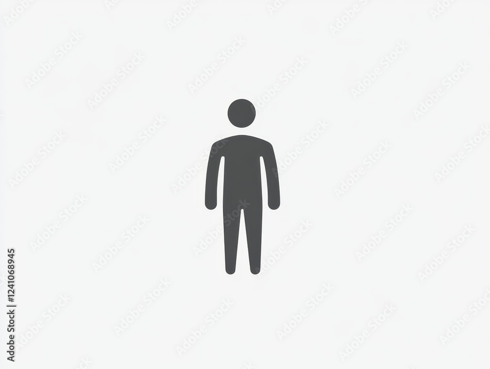 Man icon simple silhouette of male figure on white background ideal for web design and user interface Man icon simple silhouette of male figure on white background ideal for web design and user interface