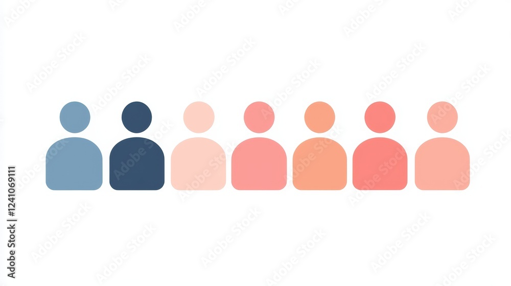 Diverse group of people patiently waiting in line study of order and community in public setting Diverse group of people patiently waiting in line study of order and community in public setting