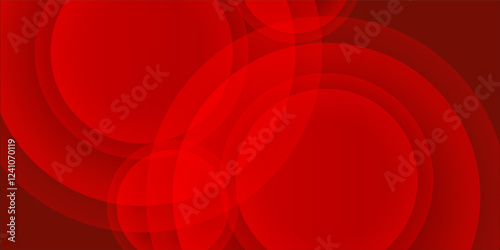 Red abstract circle background. Dynamic shapes composition. Eps10
