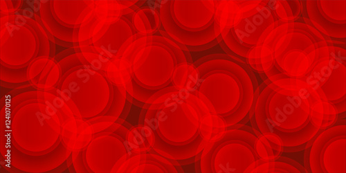 Red abstract circle background. Dynamic shapes composition. Eps10