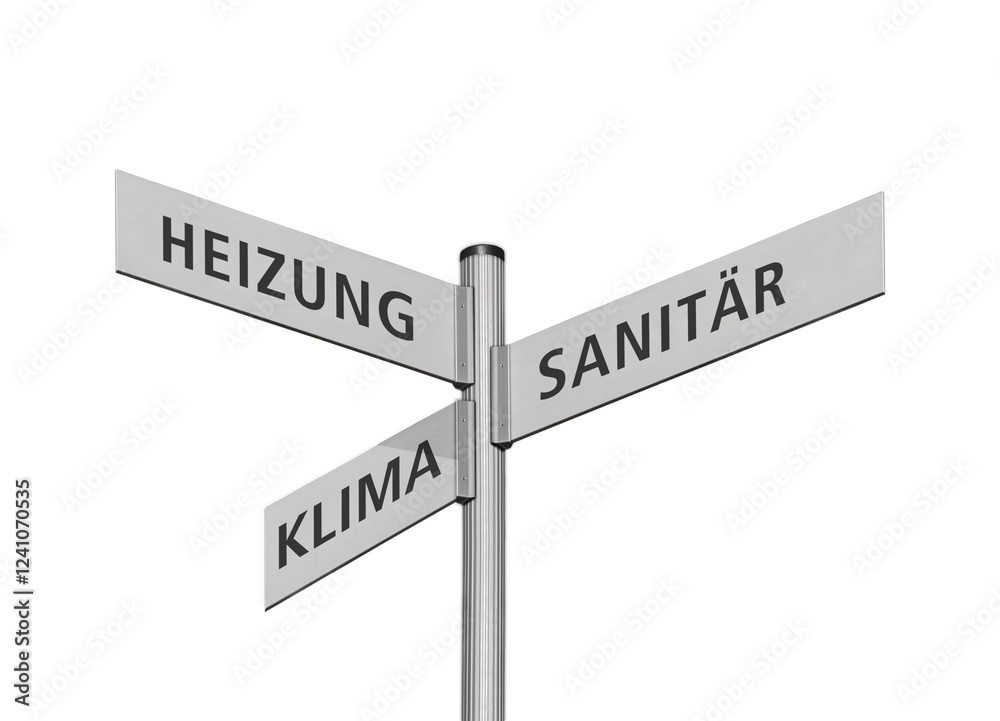 Wegweiser, Sanitär, Heizung, Klima, freigestellt als PNG-Datei Wegweiser, Sanitär, Heizung, Klima, freigestellt als PNG-Datei
