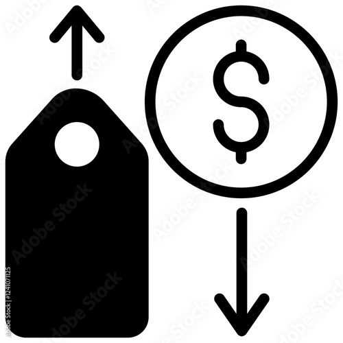 inflation vector glyph icon