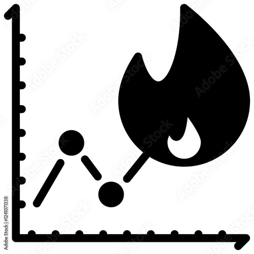 trandingb topic vector glyph icon