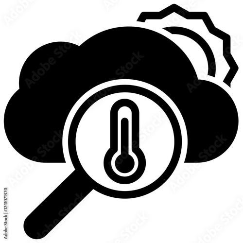 weather forecasting vector glyph icon