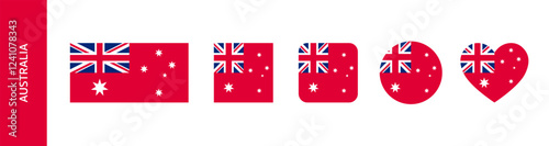 Red flag of Australia. Australian red ensign