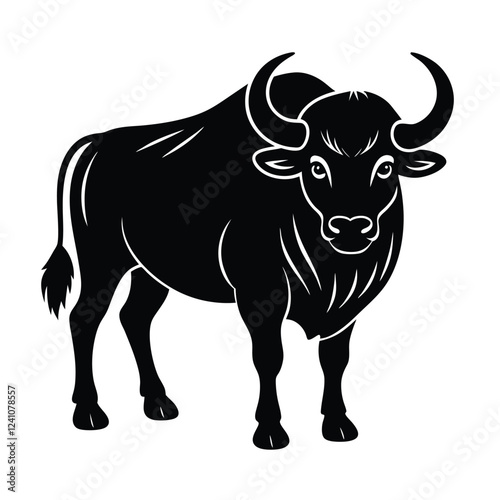 bull isolated on white