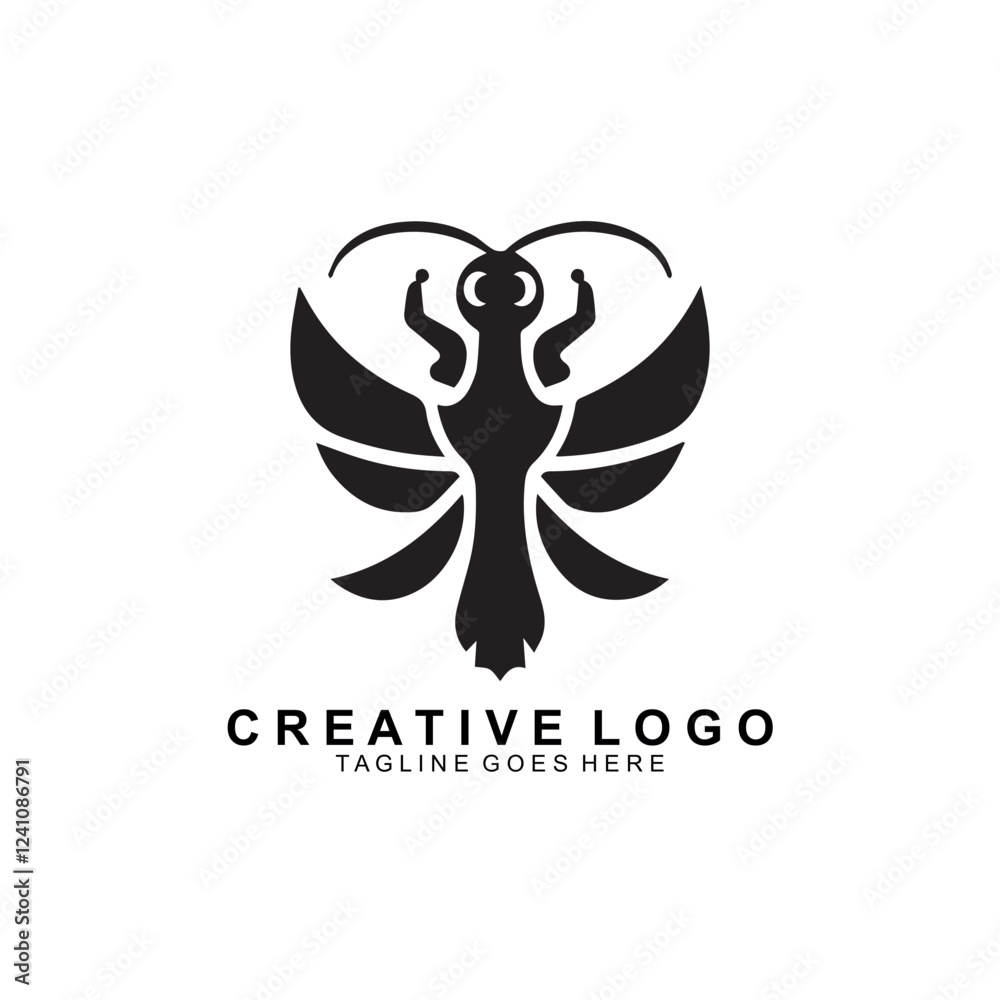Fototapeta premium Mantis Wings Logo Design