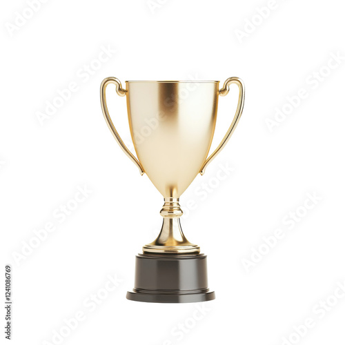 Golden trophy symbolizing achievement and victory in competitive sports.