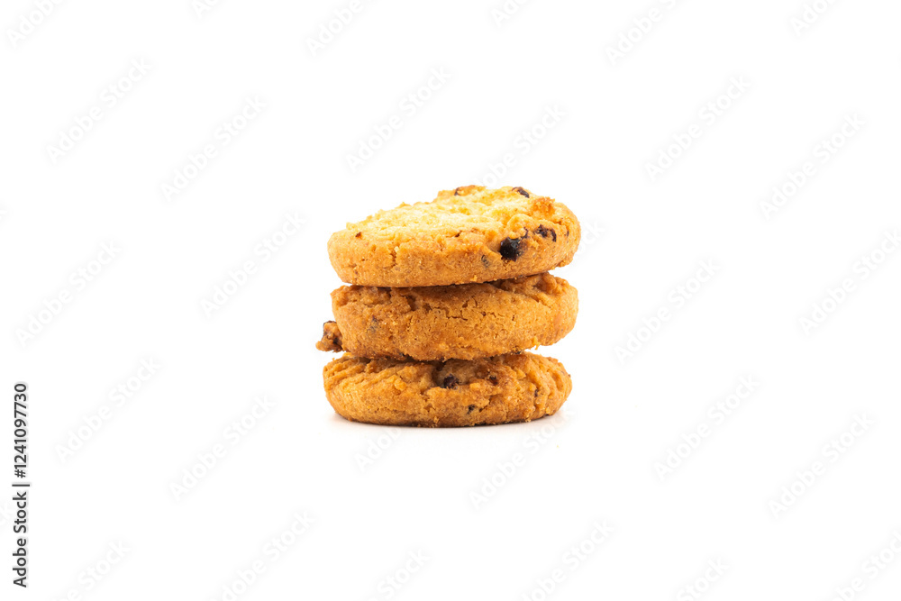 Cookie on white background, with clipping path Cookie on white background, with clipping path