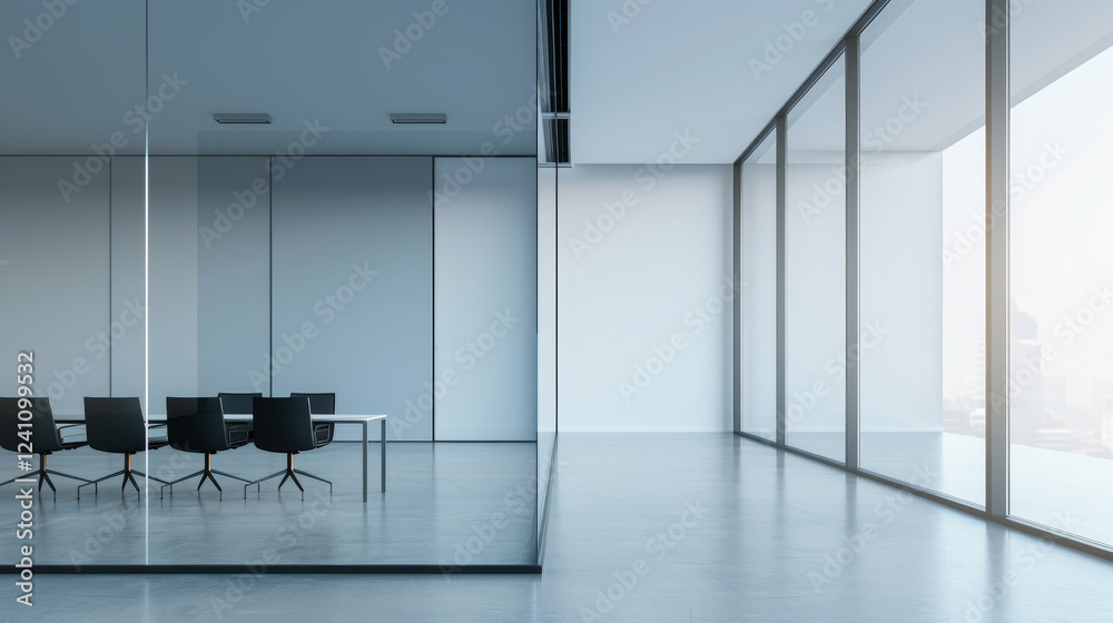 Contemporary office boardroom with minimalist design. Elegant business environment with glass windows, professional furniture, and an inviting atmosphere. Teamwork, negotiation, and decision-making. Contemporary office boardroom with minimalist design. Elegant business environment with glass windows, professional furniture, and an inviting atmosphere. Teamwork, negotiation, and decision-making.