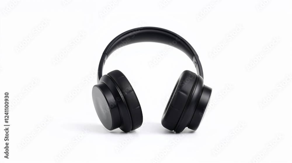Headphones isolate on white. Wireless headphones in black, high quality, isolated on a white background Headphones isolate on white. Wireless headphones in black, high quality, isolated on a white background