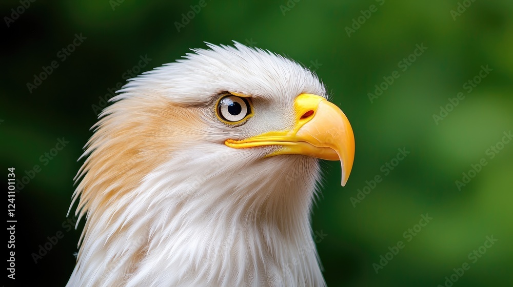 Bald eagle portrait, wildlife close-up, green background, nature photography, conservation Bald eagle portrait, wildlife close-up, green background, nature photography, conservation