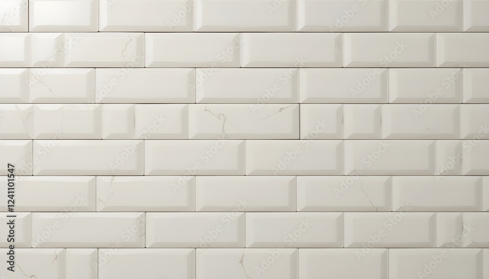 A repeating pattern of rectangular, off-white tiles. The tiles are arranged in a staggered, brick-like pattern, with slightly angled edges. The tiles create a sense of depth and dimension, A repeating pattern of rectangular, off-white tiles. The tiles are arranged in a staggered, brick-like pattern, with slightly angled edges. The tiles create a sense of depth and dimension,