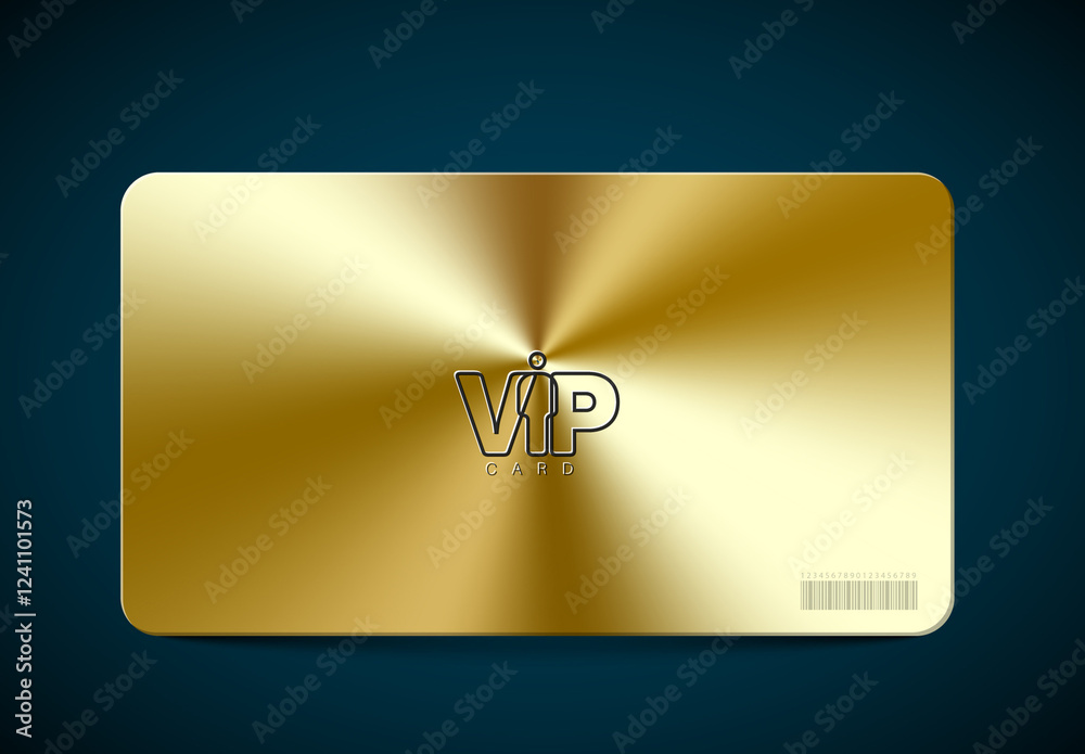 Elegant Gold VIP Membership Card Template with place for your logo