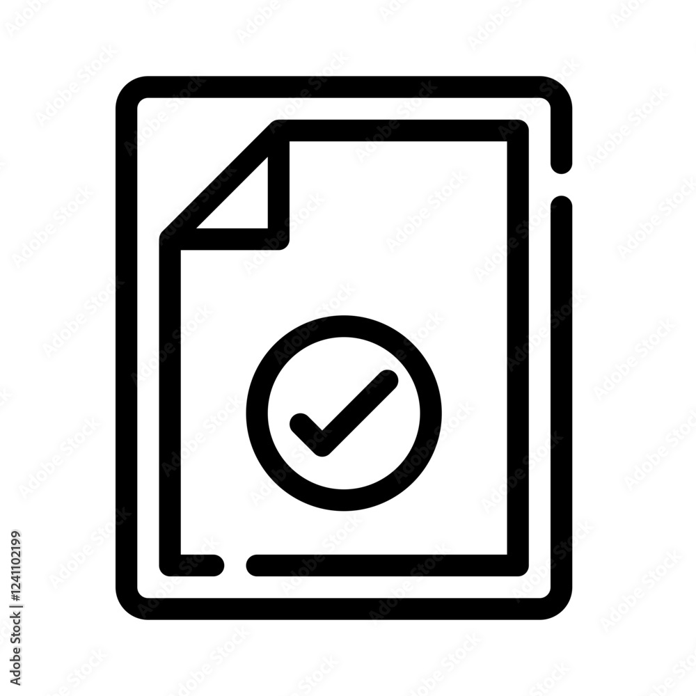 Icon File Success With Style Outline Icon File Success With Style Outline
