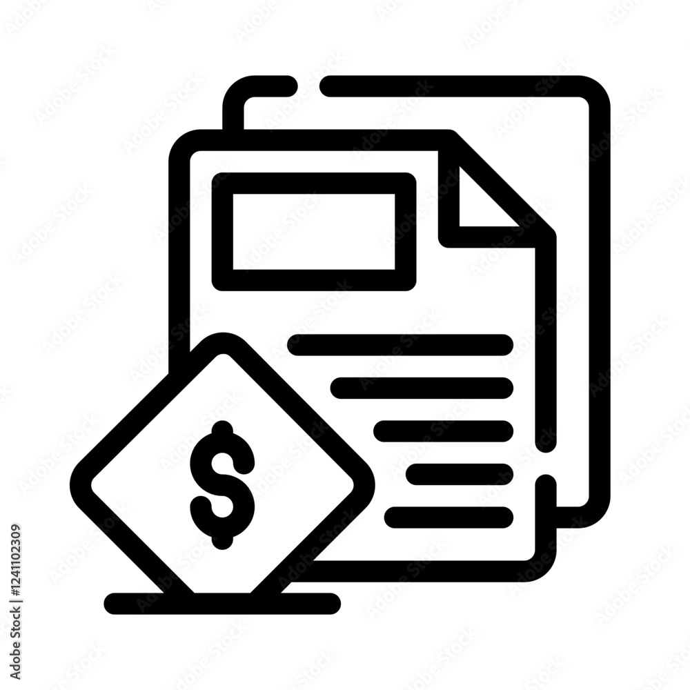 Icon File Investment With Style Outline Icon File Investment With Style Outline