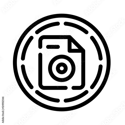 Icon Vision File With Style Outline